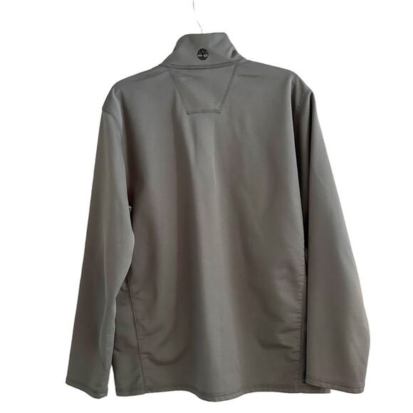 Timberland 1/4 Zip Textured Pullover Long Sleeve Shirt Mens Large Grey Gray - Picture 2 of 10